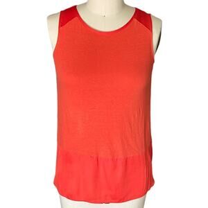 BY CHICO'S Ladies Orange Sleeveless Summer Knit Tank Top Blouse ~ Women's SMALL